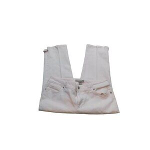 Chico's Size 8 (1) Crop Pink Denim Jean Style Cropped Pants STRETCH